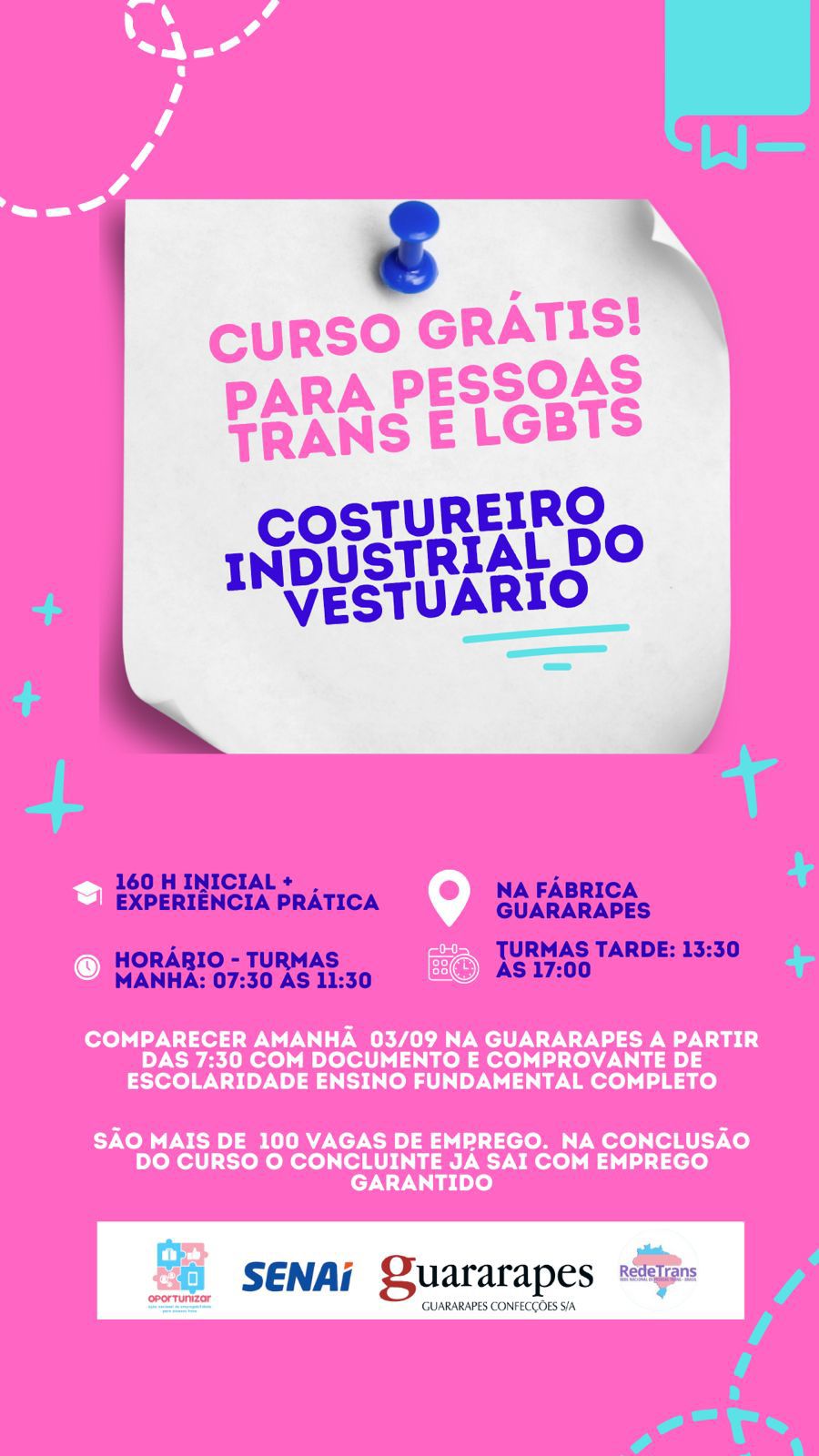 #QUALIFICAÇÃO: Curso costureiro industrial para pessoas trans e LGBTs tem oferta gratuita em Natal