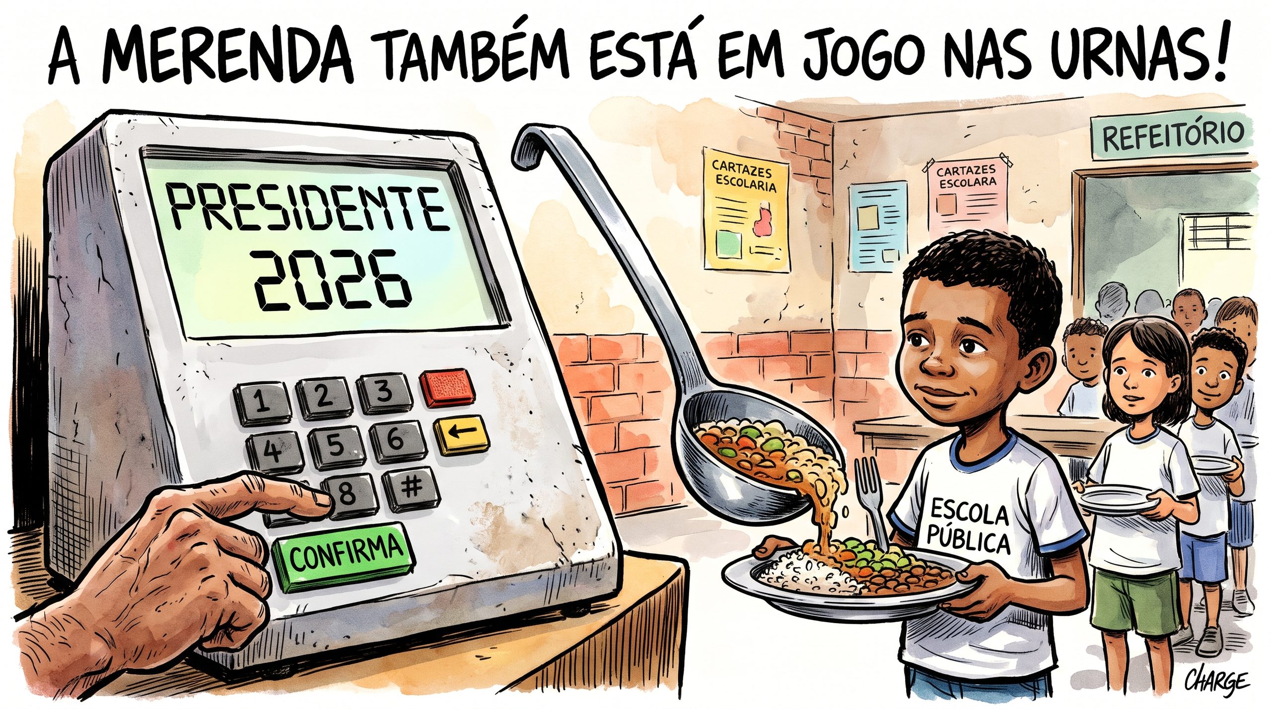 A merenda escolar também está em jogo nas urnas
